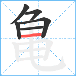 亀笔顺分解图片6