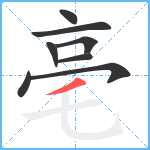 亳笔顺分解图片8