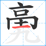 亴笔顺分解图片10