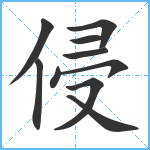 侵笔顺分解图片10