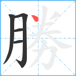 勝笔顺分解图片5