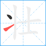 壮笔顺分解图片2