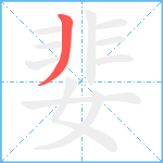 婓笔顺分解图片1