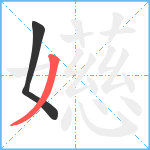 嬨笔顺分解图片2