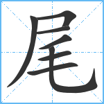 尾笔顺分解图片8