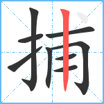 捕笔顺分解图片9