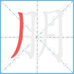 朋笔顺分解图片1