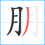 朋笔顺分解图片5