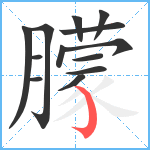 朦笔顺分解图片13