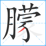 朦笔顺分解图片14