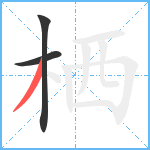 栖笔顺分解图片3