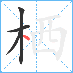 栖笔顺分解图片4