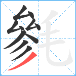 毿笔顺分解图片11