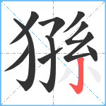 猻笔顺分解图片11