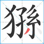 猻笔顺分解图片12