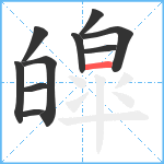 皡笔顺分解图片10