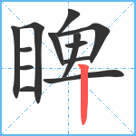 睥笔顺分解图片13