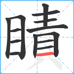 瞔笔顺分解图片14