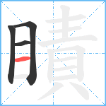 瞔笔顺分解图片4