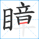 瞕笔顺分解图片14