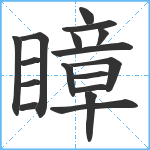 瞕笔顺分解图片17