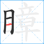 瞕笔顺分解图片4