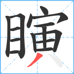 瞚笔顺分解图片15