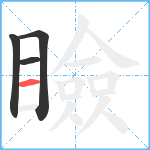 瞼笔顺分解图片4