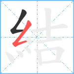 結笔顺分解图片2
