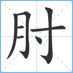 肘笔顺分解图片8