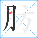 肪笔顺分解图片3