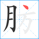 肪笔顺分解图片5