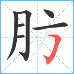 肪笔顺分解图片7