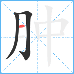 肿笔顺分解图片3