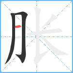 胀笔顺分解图片3