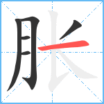 胀笔顺分解图片6