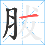 胈笔顺分解图片5