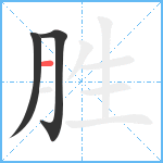 胜笔顺分解图片3