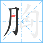 胸笔顺分解图片3