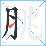 脁笔顺分解图片4