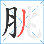 脁笔顺分解图片5