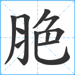 脃笔顺分解图片11