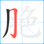 脃笔顺分解图片2