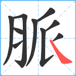 脈笔顺分解图片10