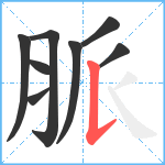 脈笔顺分解图片8