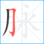 脉笔顺分解图片2