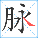 脉笔顺分解图片9