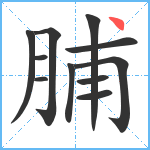 脯笔顺分解图片11