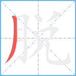 脱笔顺分解图片1