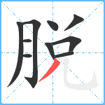 脱笔顺分解图片10